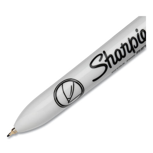 Image of Sharpie® 1735790 Retractable Permanent Marker, Extra-Fine Needle Tip, Black