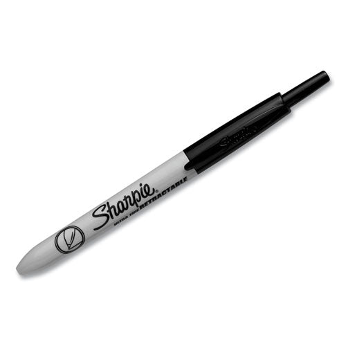 Image of Sharpie® 1735790 Retractable Permanent Marker, Extra-Fine Needle Tip, Black