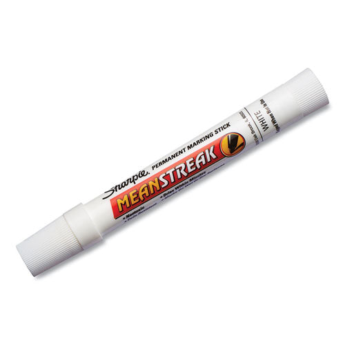 Image of Sharpie® 85018 Mean Streak Marking Stick, Broad Bullet Tip, White