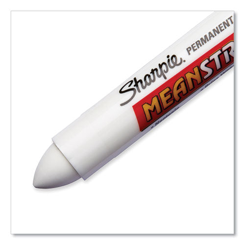 Image of Sharpie® 85018 Mean Streak Marking Stick, Broad Bullet Tip, White