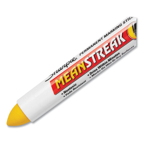 Image of Sharpie® 85005 Mean Streak Marking Stick, Broad Bullet Tip, Yellow