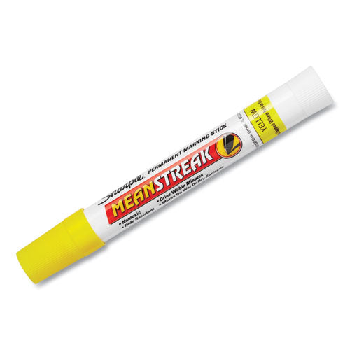 Image of Sharpie® 85005 Mean Streak Marking Stick, Broad Bullet Tip, Yellow