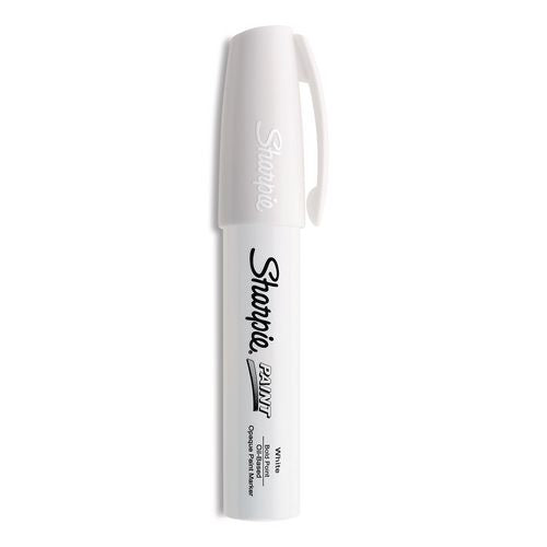 Image of Sharpie® 35568 Permanent Paint Marker, Extra-Broad Chisel Tip, White