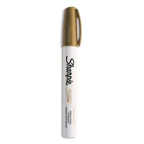 Image of Sharpie® 35559 Permanent Paint Marker, Medium Bullet Tip, Gold