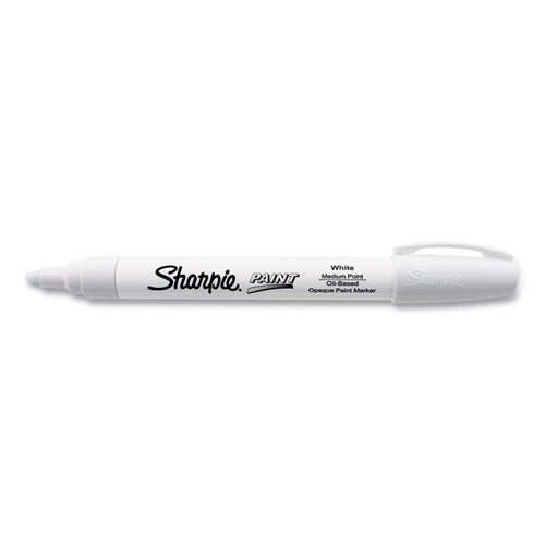 Image of Sharpie® 35558 Permanent Paint Marker, Medium Bullet Tip, White