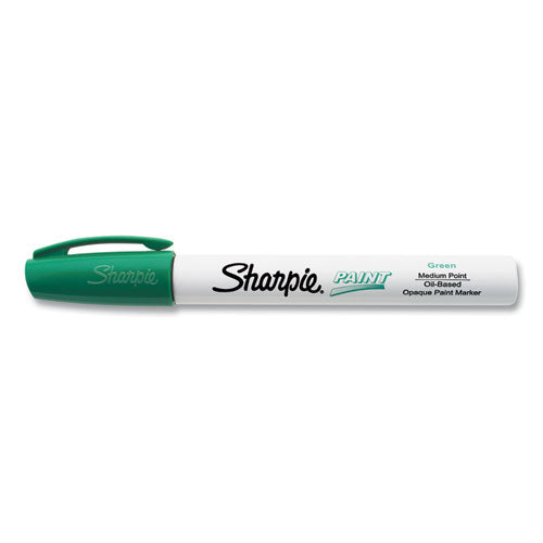 Image of Sharpie® 35552 Permanent Paint Marker, Medium Bullet Tip, Green