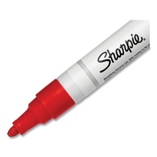 Image of Sharpie® 35550 Permanent Paint Marker, Medium Bullet Tip, Red