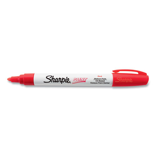 Image of Sharpie® 35550 Permanent Paint Marker, Medium Bullet Tip, Red