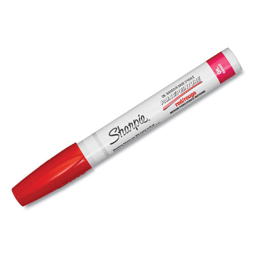 Image of Sharpie® 35550 Permanent Paint Marker, Medium Bullet Tip, Red