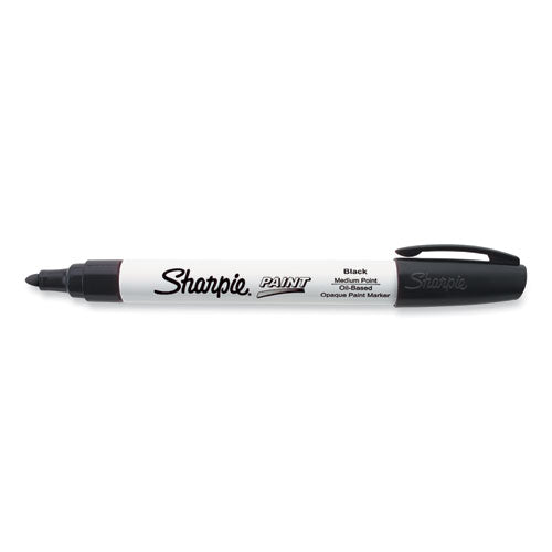 Image of Sharpie® 35549 Permanent Paint Marker, Medium Bullet Tip, Black