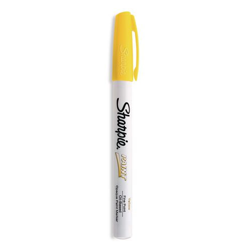 Image of Sharpie® 35539 Permanent Paint Marker, Fine Bullet Tip, Yellow