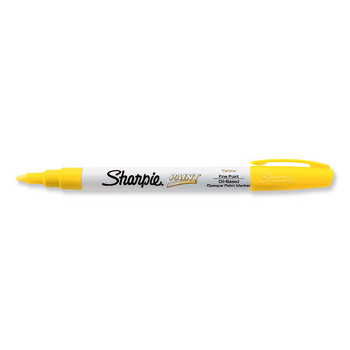 Image of Sharpie® 35539 Permanent Paint Marker, Fine Bullet Tip, Yellow