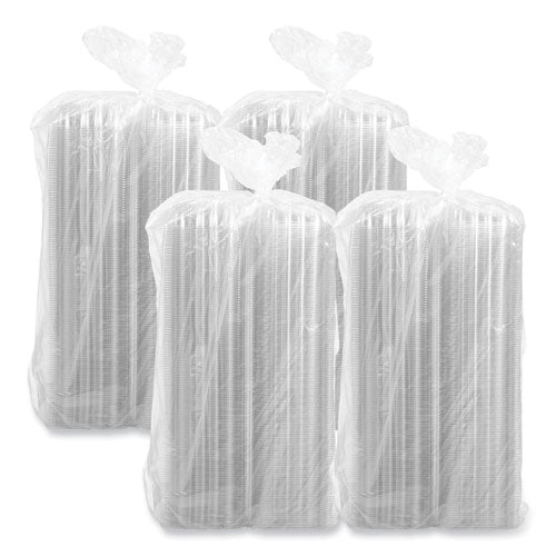Image of DartÂ® ClearSeal Hinged-Lid Plastic Containers, 5.86 x 3.11, Clear, Plastic, 500/Carton