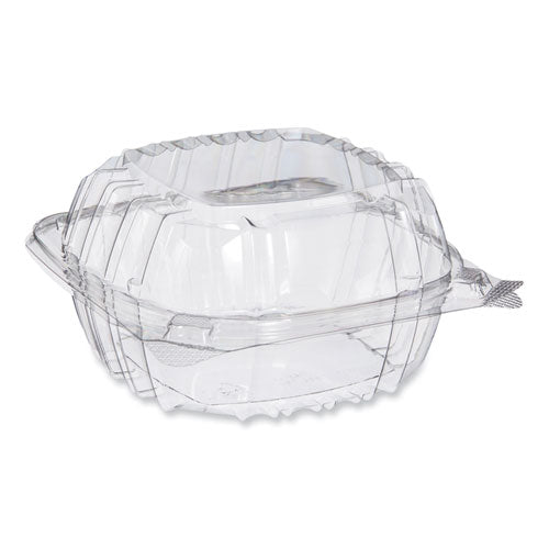Image of DartÂ® ClearSeal Hinged-Lid Plastic Containers, 5.86 x 3.11, Clear, Plastic, 500/Carton