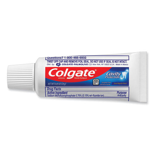 Image of Colgate® 109782 Fluoride Toothpaste, Personal Size, 0.85 oz Tube, Unboxed, 240/Carton