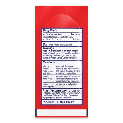 Image of Colgate® 150130 Cavity Protection Toothpaste, Regular Flavor, 0.15 Oz Sachet, 1,000/carton
