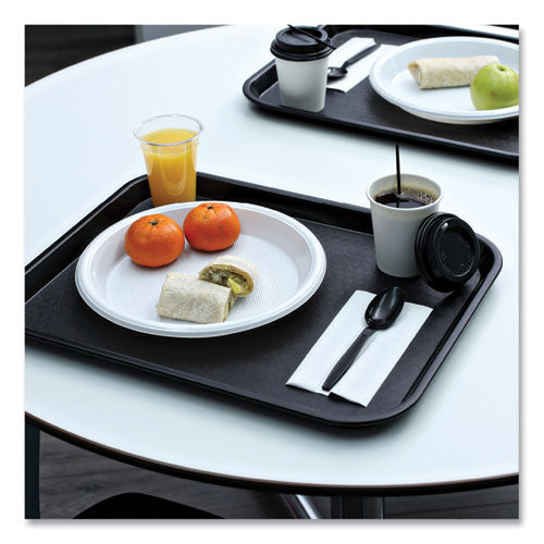 Image of Boardwalk® BWKTSHWPPBIW Heavyweight Wrapped Polypropylene Cutlery, Spoon, Plastic, Black, 1,000/Carton