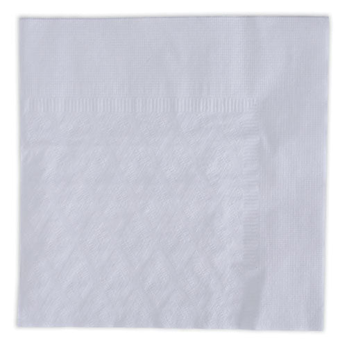 Image of Boardwalk® BWK8307 Dinner Napkin, 1-Ply, 17 x 17, White, 250/Pack, 12 Packs/Carton