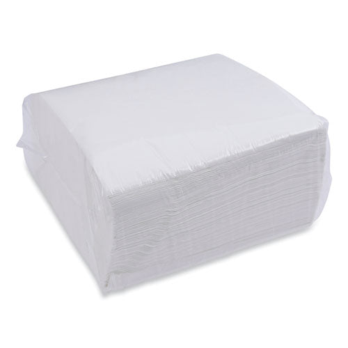 Image of Boardwalk® BWK8307 Dinner Napkin, 1-Ply, 17 x 17, White, 250/Pack, 12 Packs/Carton