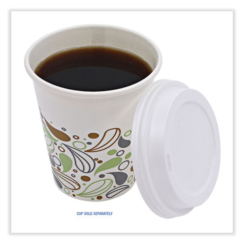 Image of Boardwalk® BWKDEERHLIDW Deerfield Hot Cup Lids, Fits 10 oz to 20 oz Boardwalk Deerfield Hot Cups, Plastic, White, 50/Pack, 20 Packs/Carton