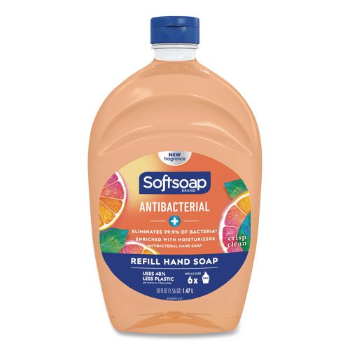 Image of Softsoap® US05261A Antibacterial Liquid Hand Soap Refill, Fresh Scent, Orange, 50 oz