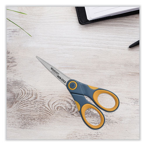 Image of WestcottÂ® Non-Stick Titanium Bonded Scissors, 5" Long, Straight Gray/Orange Handle