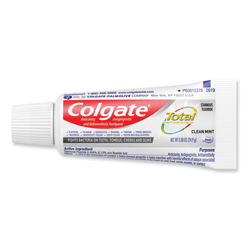 Image of Colgate® 61044324 Total Toothpaste, Coolmint, 0.88 Oz, 24/carton