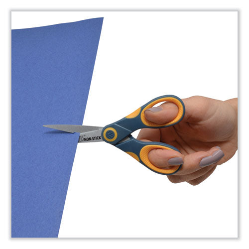 Image of WestcottÂ® Non-Stick Titanium Bonded Scissors, 5" Long, Straight Gray/Orange Handle