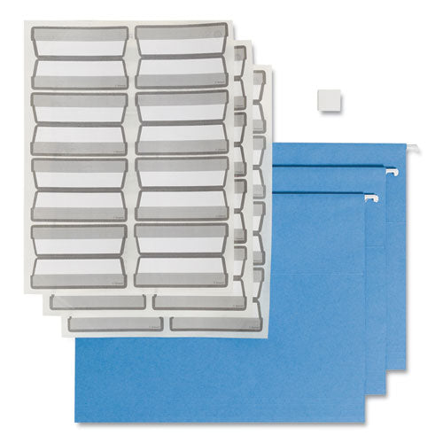 Image of Smead 64210 Colored Hanging File Folders with ProTab Kit, Letter Size, 1/3-Cut, Blue