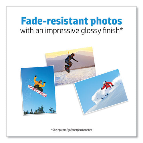 Image of HP Q6611A Color Laser Glossy Brochure Paper, 97 Bright, 40 lb Bond Weight, 8.5 x 11, White, 150/Pack