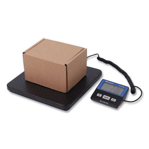 Image of Brecknell PS150SL PS150 Slimline Portable Bench Scale, 150 lbs/70 kg Capacity, 11.8 x 11.8 x 1.34 Platform, Black
