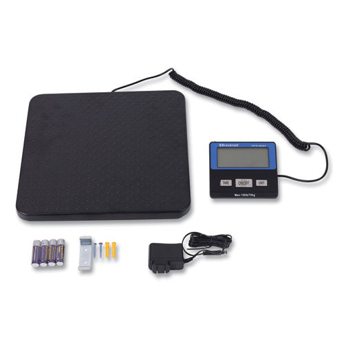 Image of Brecknell PS150SL PS150 Slimline Portable Bench Scale, 150 lbs/70 kg Capacity, 11.8 x 11.8 x 1.34 Platform, Black