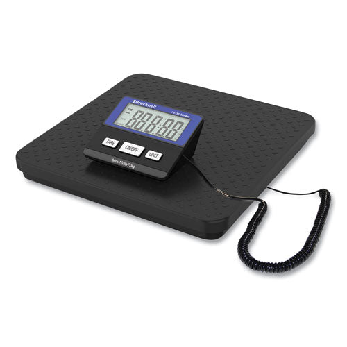 Image of Brecknell PS150SL PS150 Slimline Portable Bench Scale, 150 lbs/70 kg Capacity, 11.8 x 11.8 x 1.34 Platform, Black