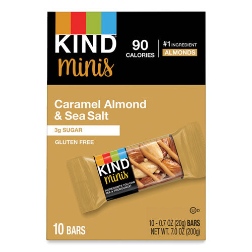 Image of KIND 27960 Minis, Caramel Almond Nuts/Sea Salt, 0.7 oz Bar, 10/Pack