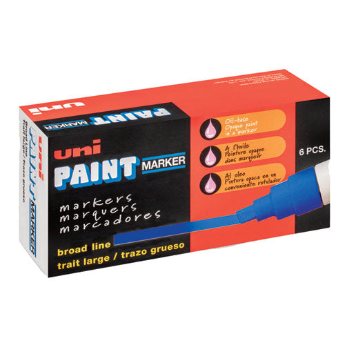 Image of uni®-Paint 63733 Permanent Marker, Broad Chisel Tip, Blue