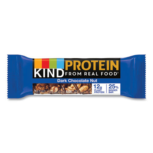 Image of KIND 26036 Protein Bars, Double Dark Chocolate, 1.76 oz Individually Wrapped, 12/Pack