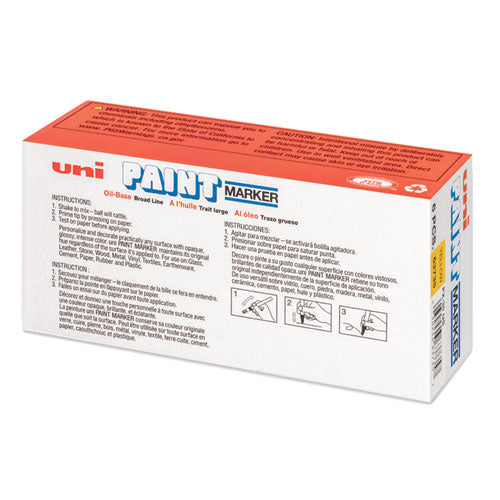 Image of uni®-Paint 63735 Permanent Marker, Broad Chisel Tip, Yellow