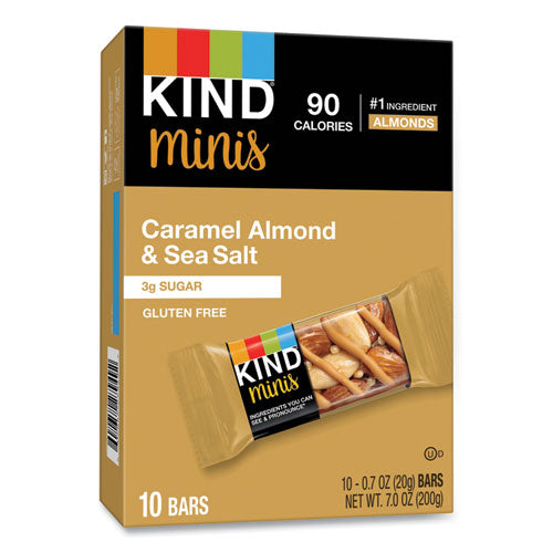 Image of KIND 27960 Minis, Caramel Almond Nuts/Sea Salt, 0.7 oz Bar, 10/Pack
