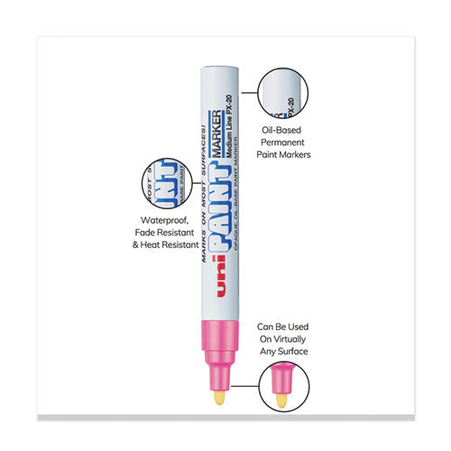 Image of uni®-Paint 63611 Permanent Marker, Medium Bullet Tip, Pink