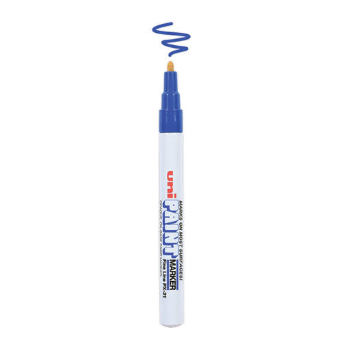 Image of uni®-Paint 63703 Permanent Marker, Fine Bullet Tip, Blue