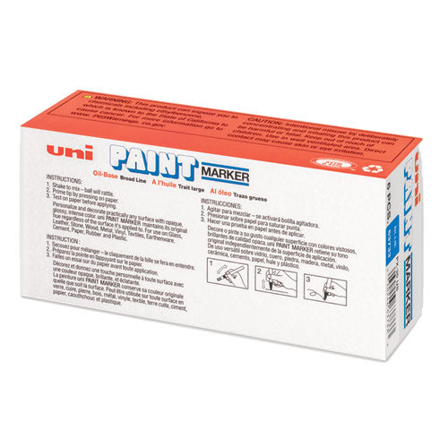 Image of uni®-Paint 63733 Permanent Marker, Broad Chisel Tip, Blue