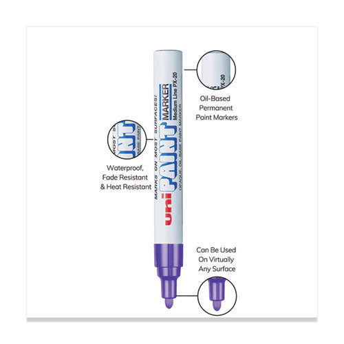 Image of uni®-Paint 63606 Permanent Marker, Medium Bullet Tip, Violet