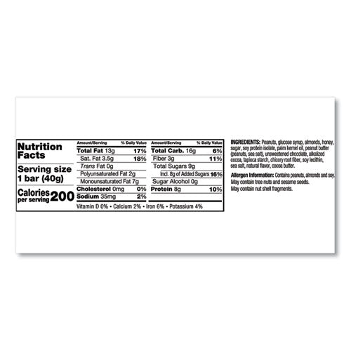 Image of KIND 17256 Plus Nutrition Boost Bar, Peanut Butter Dark Chocolate/Protein, 1.4 oz Bar, 12/Box