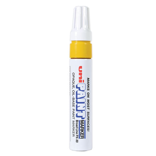 Image of uni®-Paint 63735 Permanent Marker, Broad Chisel Tip, Yellow
