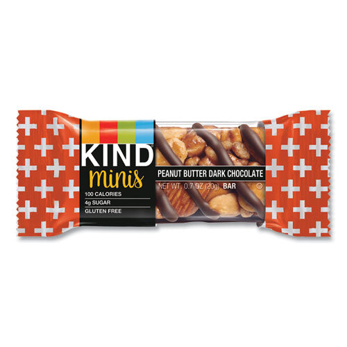 Image of KIND 27961 Minis, Peanut Butter Dark Chocolate, 0.7 oz Bar, 10/Pack