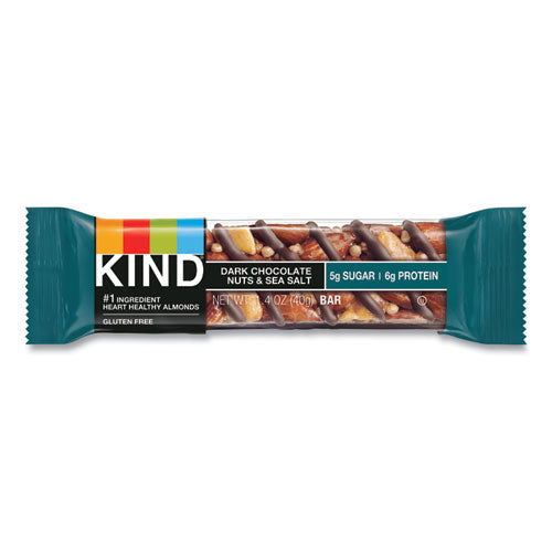 Image of KIND 17851 Nuts and Spices Bar, Dark Chocolate Nuts and Sea Salt, 1.4 oz Bar, 12/Box