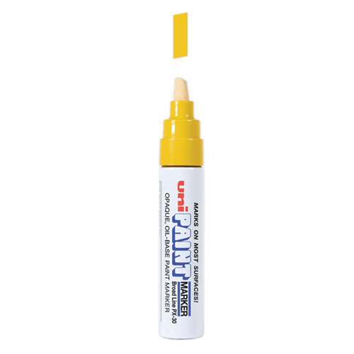 Image of uni®-Paint 63735 Permanent Marker, Broad Chisel Tip, Yellow
