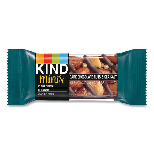 Image of KIND 27959 Minis, Dark Chocolate Nuts/Sea Salt, 0.7 oz Bar, 10/Pack
