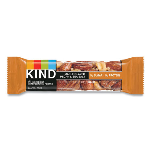 Image of KIND 17930 Nuts And Spices Bar, Maple Glazed Pecan And Sea Salt, 1.4 Oz Bar, 12/box