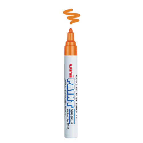 Image of uni®-Paint 63607 Permanent Marker, Medium Bullet Tip, Orange